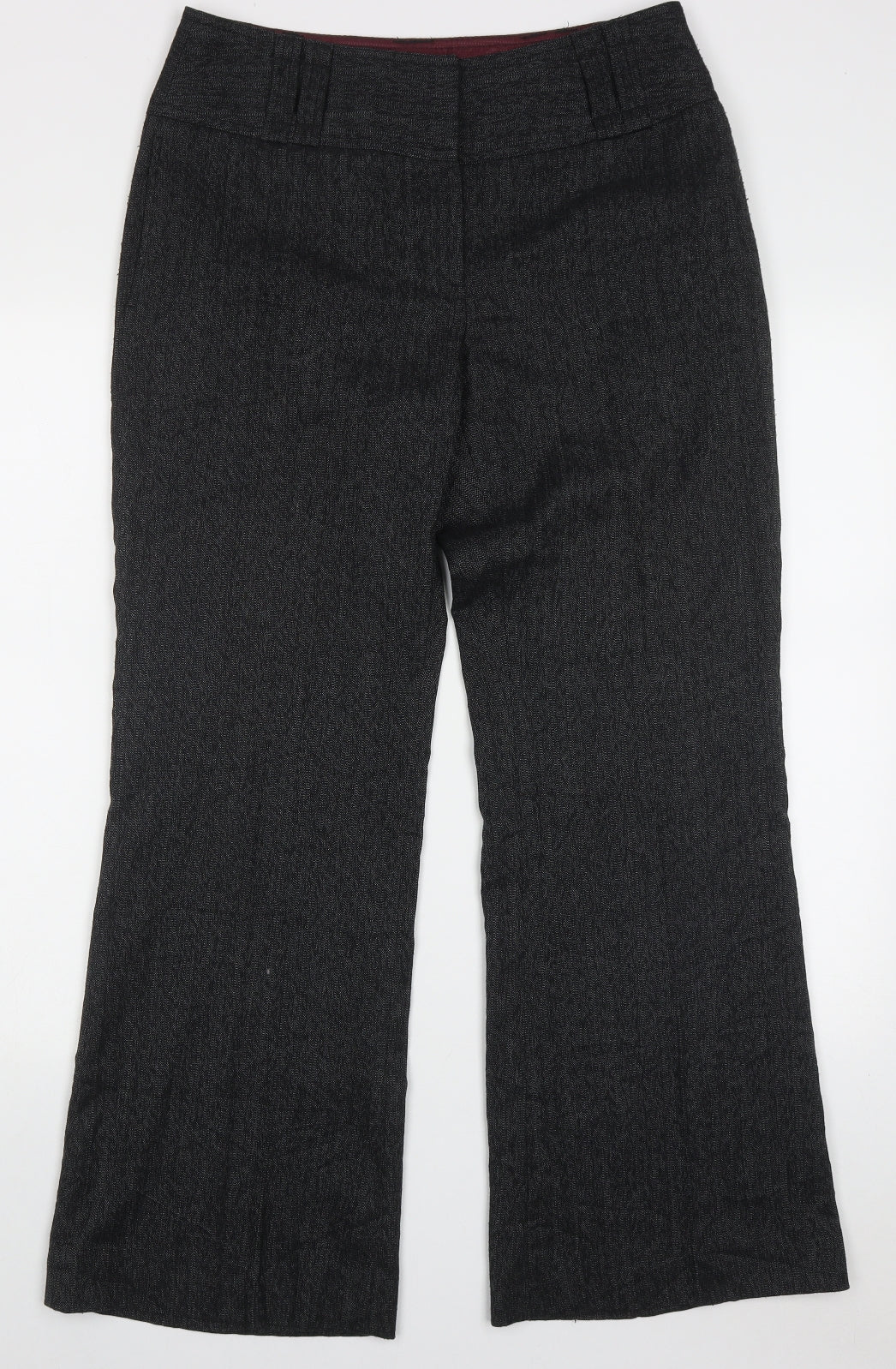 NEXT Womens Grey  Polyacrylate Fibre Trousers  Size 10 L30 in Regular Hook & Eye
