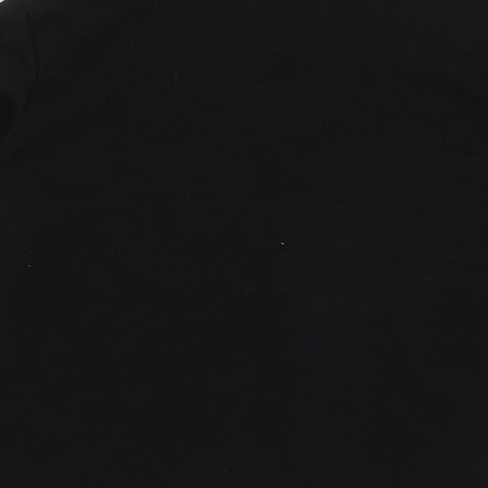 bader  Womens Black Crew Neck  Polyester Cardigan Jumper Size M