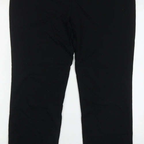 Marks and Spencer Womens Black  Polyester Trousers  Size 14 L30 in Regular