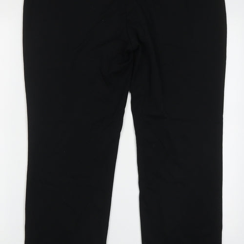 Marks and Spencer Womens Black  Polyester Trousers  Size 14 L30 in Regular