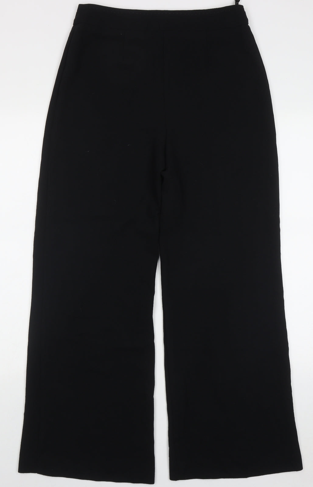 Marks and Spencer Womens Black  Polyester Trousers  Size 10 L30 in Regular Hook & Eye