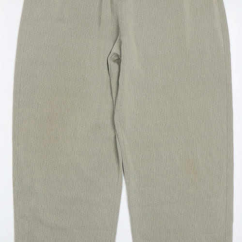 Preworn Womens Green  Polyester Trousers  Size 16 L29 in Regular