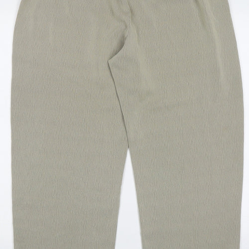 Preworn Womens Green  Polyester Trousers  Size 16 L29 in Regular