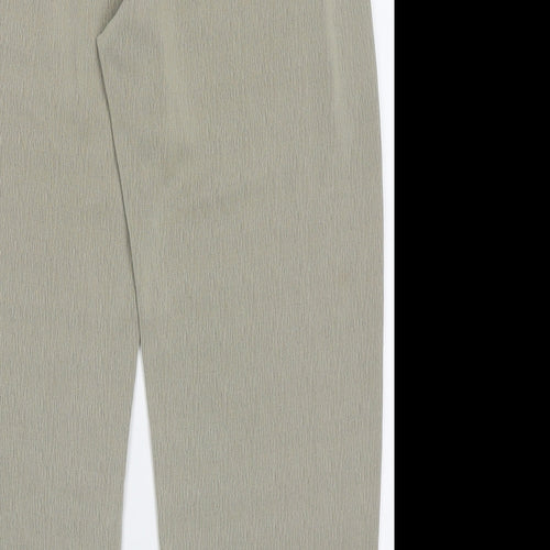 Preworn Womens Green  Polyester Trousers  Size 16 L29 in Regular
