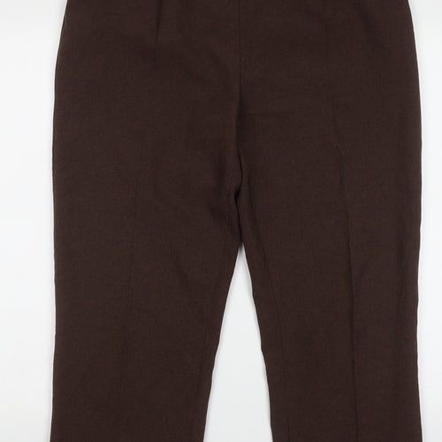 slimma Womens Brown  Polyester Trousers  Size 14 L29 in Regular