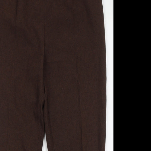 slimma Womens Brown  Polyester Trousers  Size 14 L29 in Regular