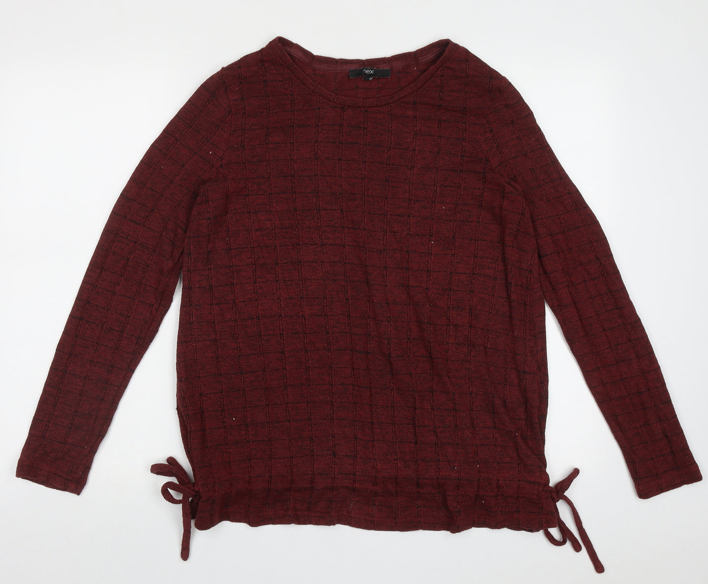 NEXT Womens Red Crew Neck  Viscose Pullover Jumper Size 12