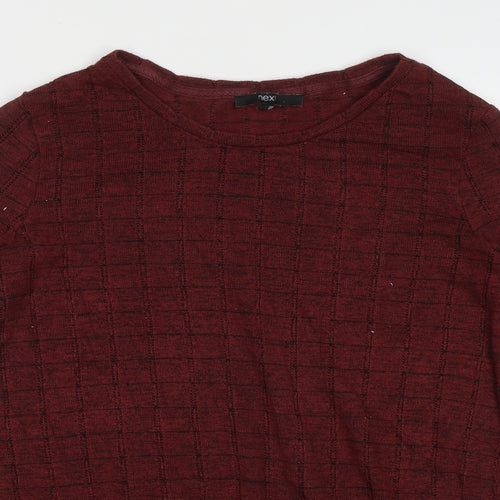 NEXT Womens Red Crew Neck  Viscose Pullover Jumper Size 12