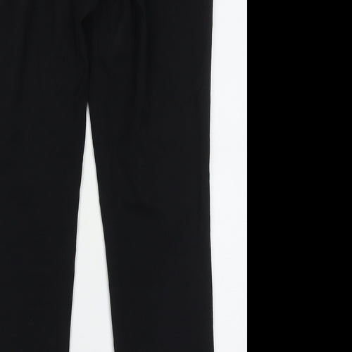 H&M Womens Black  Polyester Trousers  Size 10 L30 in Regular Hook & Eye