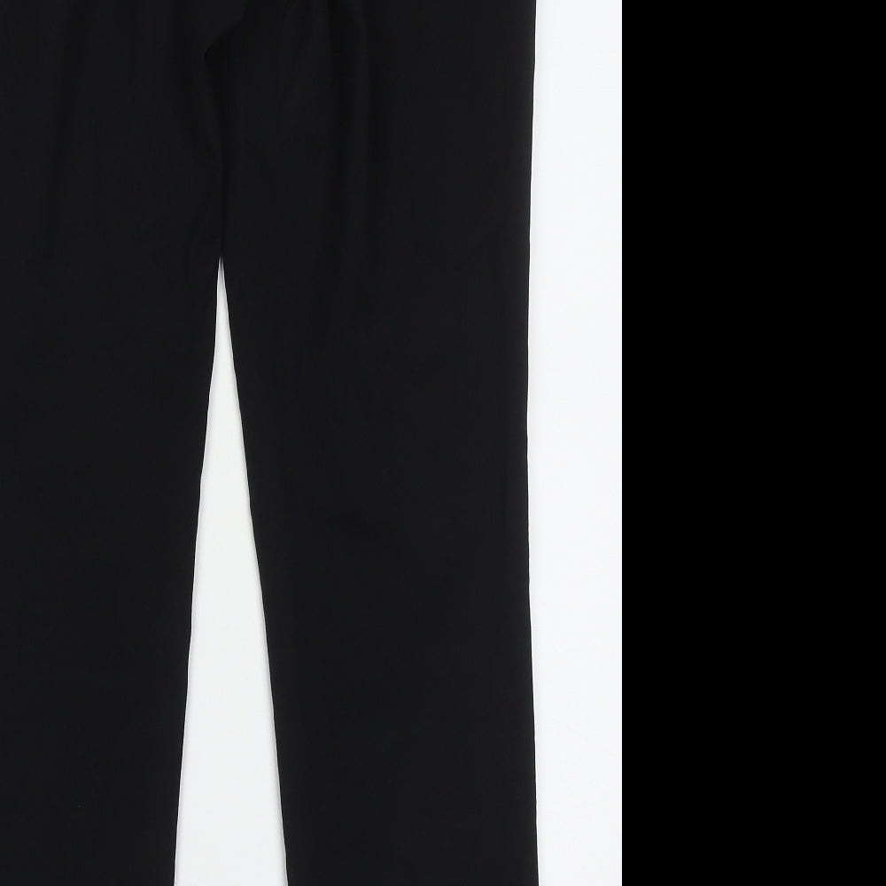 H&M Womens Black  Polyester Trousers  Size 10 L30 in Regular Hook & Eye