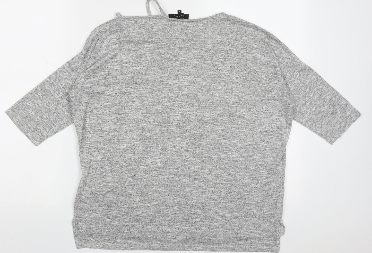 New Look Womens Grey Crew Neck  Polyester Pullover Jumper Size S
