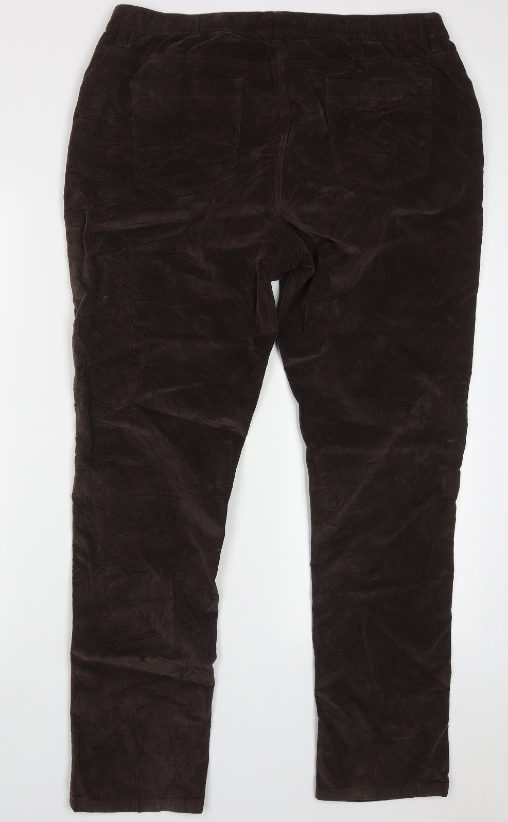 sainsburys Womens Brown  Cotton Trousers  Size 18 L30 in Regular