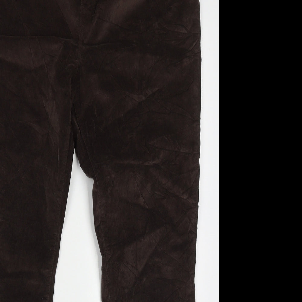 sainsburys Womens Brown  Cotton Trousers  Size 18 L30 in Regular