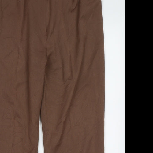 Anne Smith Womens Brown  Polyester Trousers  Size 18 L28 in Regular Button