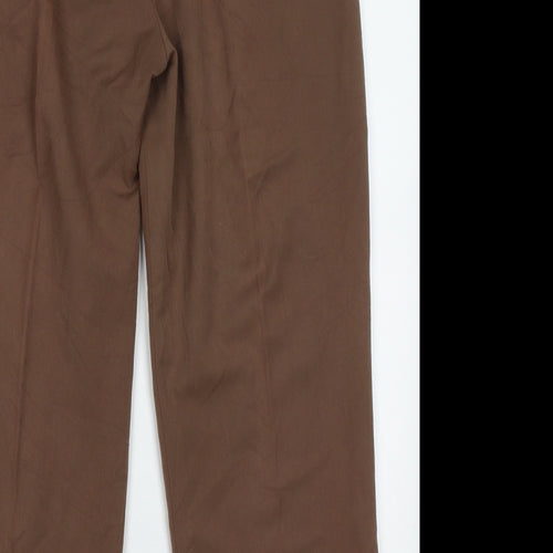 Anne Smith Womens Brown  Polyester Trousers  Size 18 L28 in Regular Button
