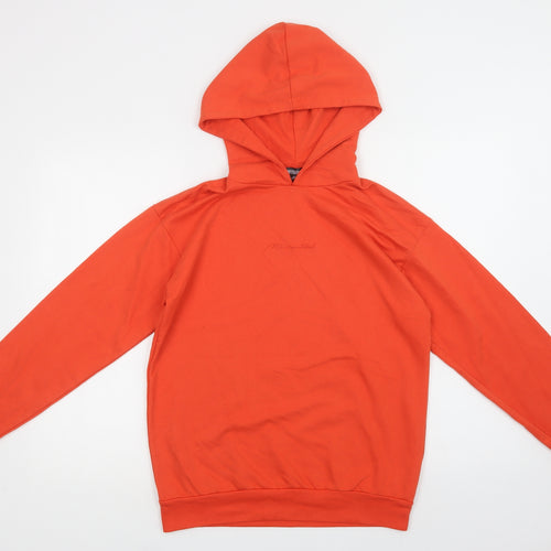 Missguided Womens Orange  Polyester Pullover Hoodie Size 6