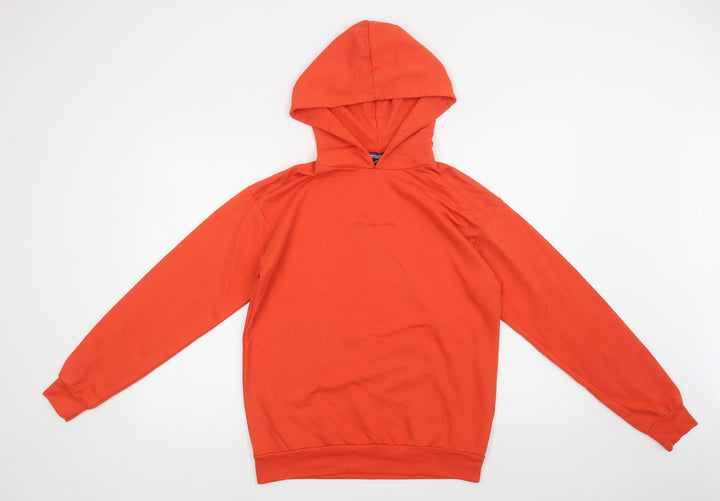Missguided Womens Orange Polyester Pullover Hoodie Size 6