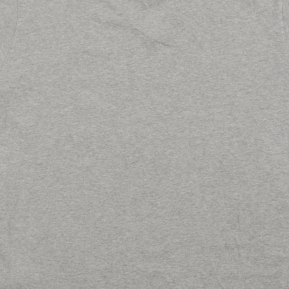 Superdry Mens Grey  Cotton  T-Shirt Size L V-Neck