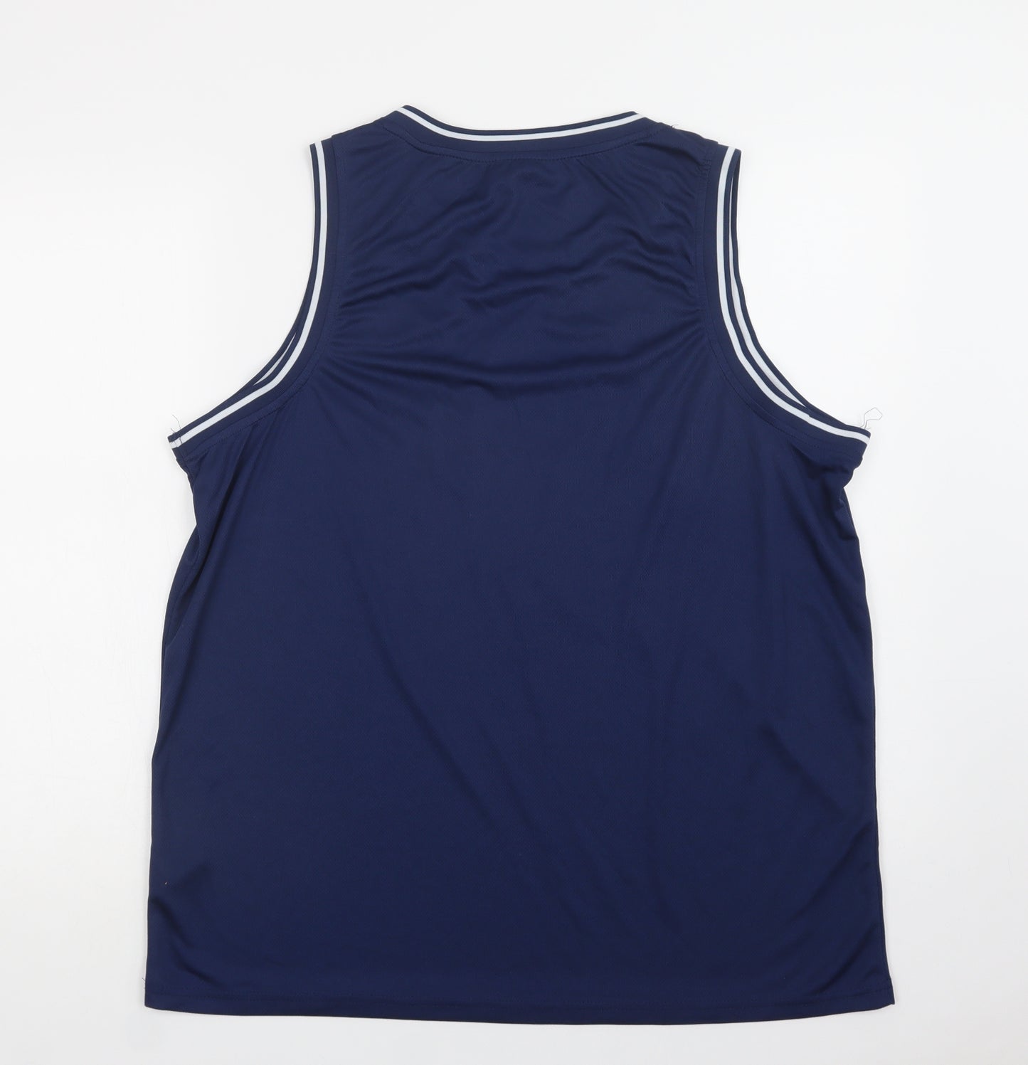 Alphar One Mens Blue  Polyester Jersey Tank Size 2XL Crew Neck