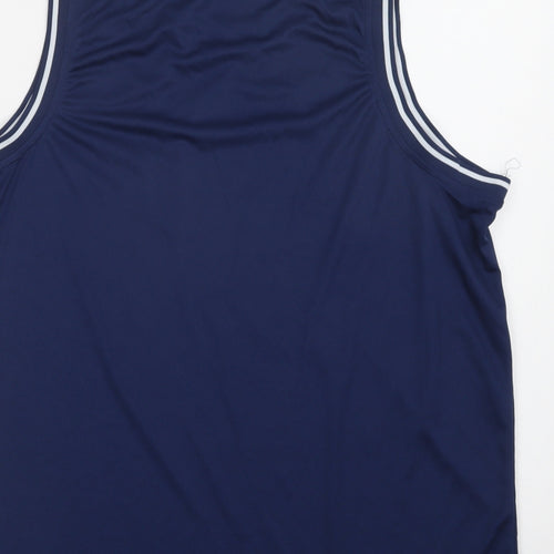 Alphar One Mens Blue  Polyester Jersey Tank Size 2XL Crew Neck