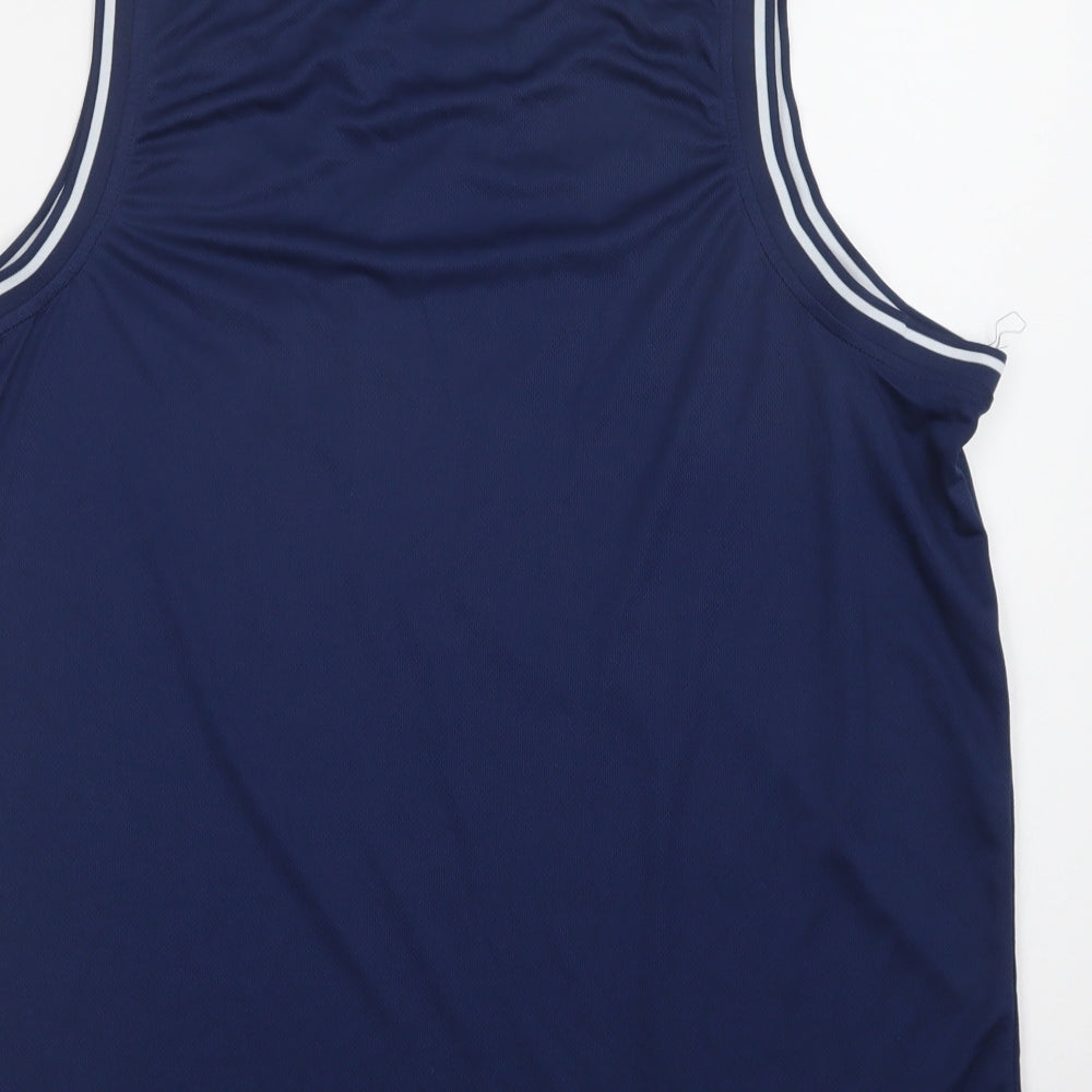 Alphar One Mens Blue  Polyester Jersey Tank Size 2XL Crew Neck