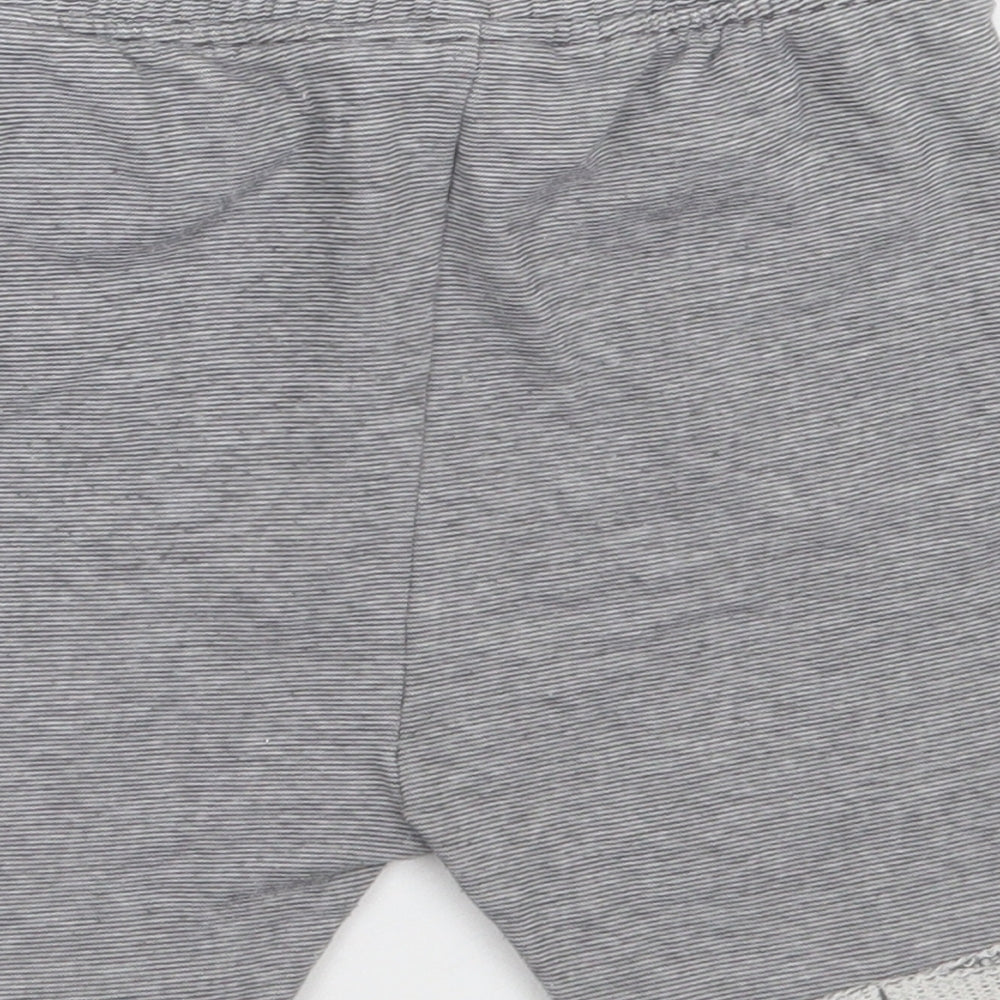 George Boys Green Striped Cotton Sweat Shorts Size 5-6 Years  Regular Drawstring
