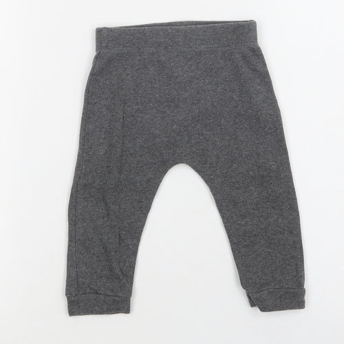 F&F Baby Grey  Cotton Jogger Trousers Size 9-12 Months