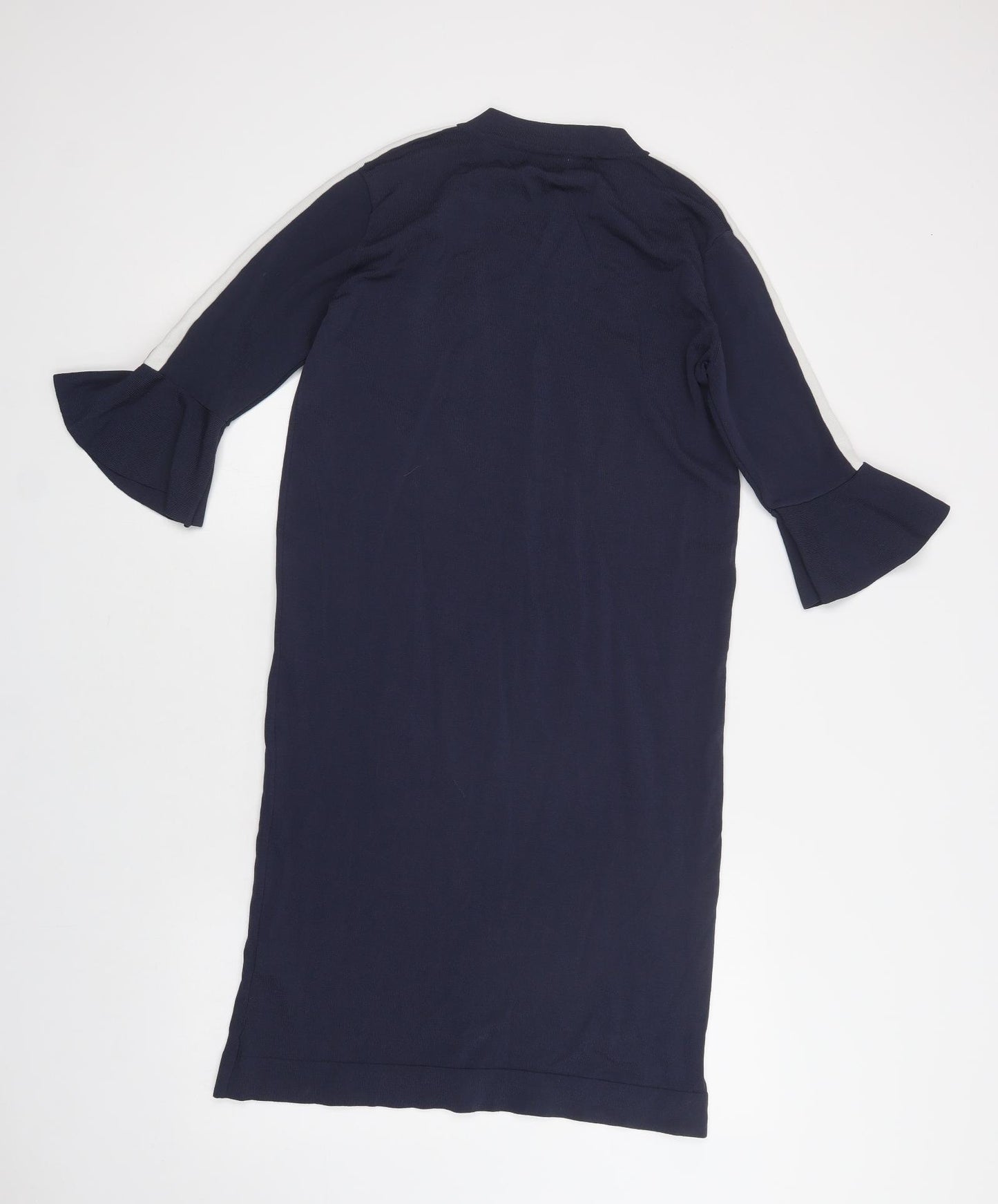 Sweewe Womens Blue  Viscose Jumper Dress  Size L  Crew Neck