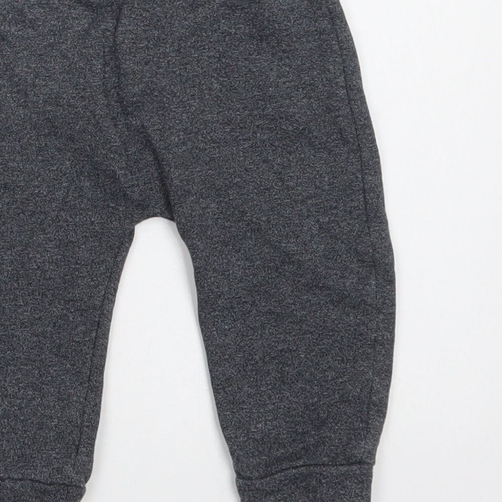 TU Baby Grey  Cotton Jogger Trousers Size 9-12 Months  Drawstring - Star