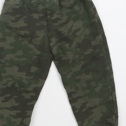 Little Rebels Baby Green Camouflage Cotton Jogger Trousers Size 12 Months  Drawstring