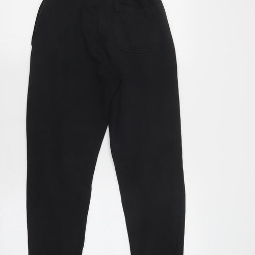 Lyle & Scott Boys Black  Cotton Jogger Trousers Size 10-11 Years  Regular Drawstring