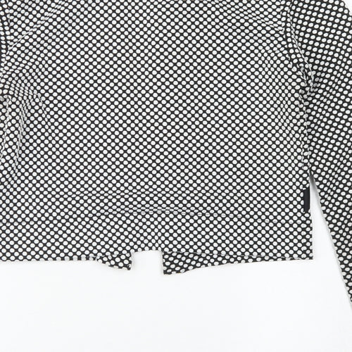 Boohoo Womens Black Polka Dot  Jacket Blazer Size 10