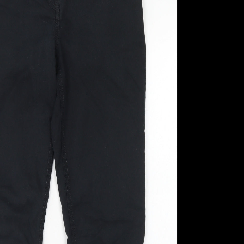 Olsen Womens Black  Cotton Straight Jeans Size 12 L27 in Regular Button