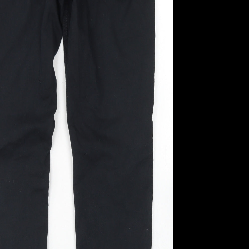 Olsen Womens Black  Cotton Straight Jeans Size 12 L27 in Regular Button