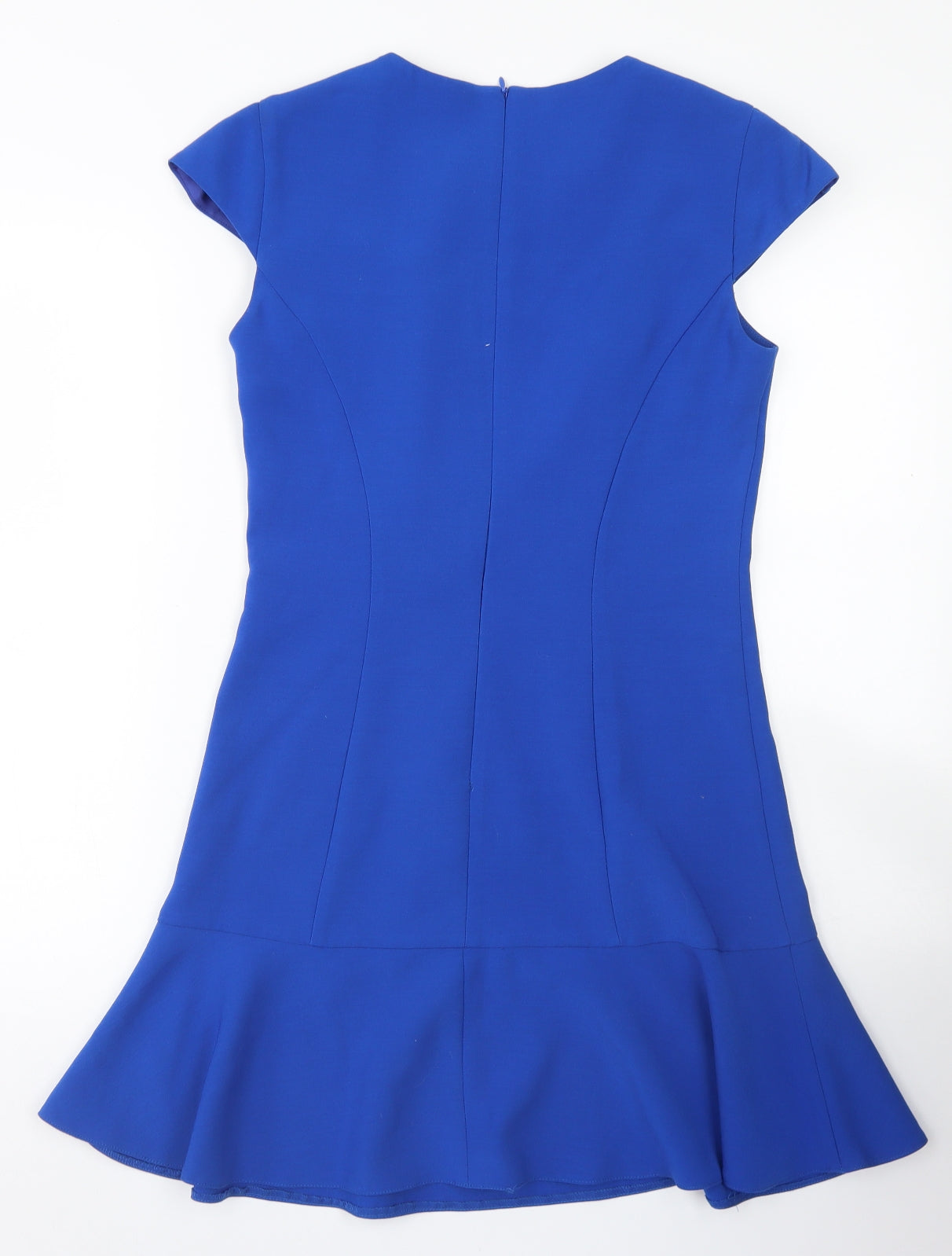 Atmosphere Womens Blue  Polyester Pencil Dress  Size 12  Round Neck Zip