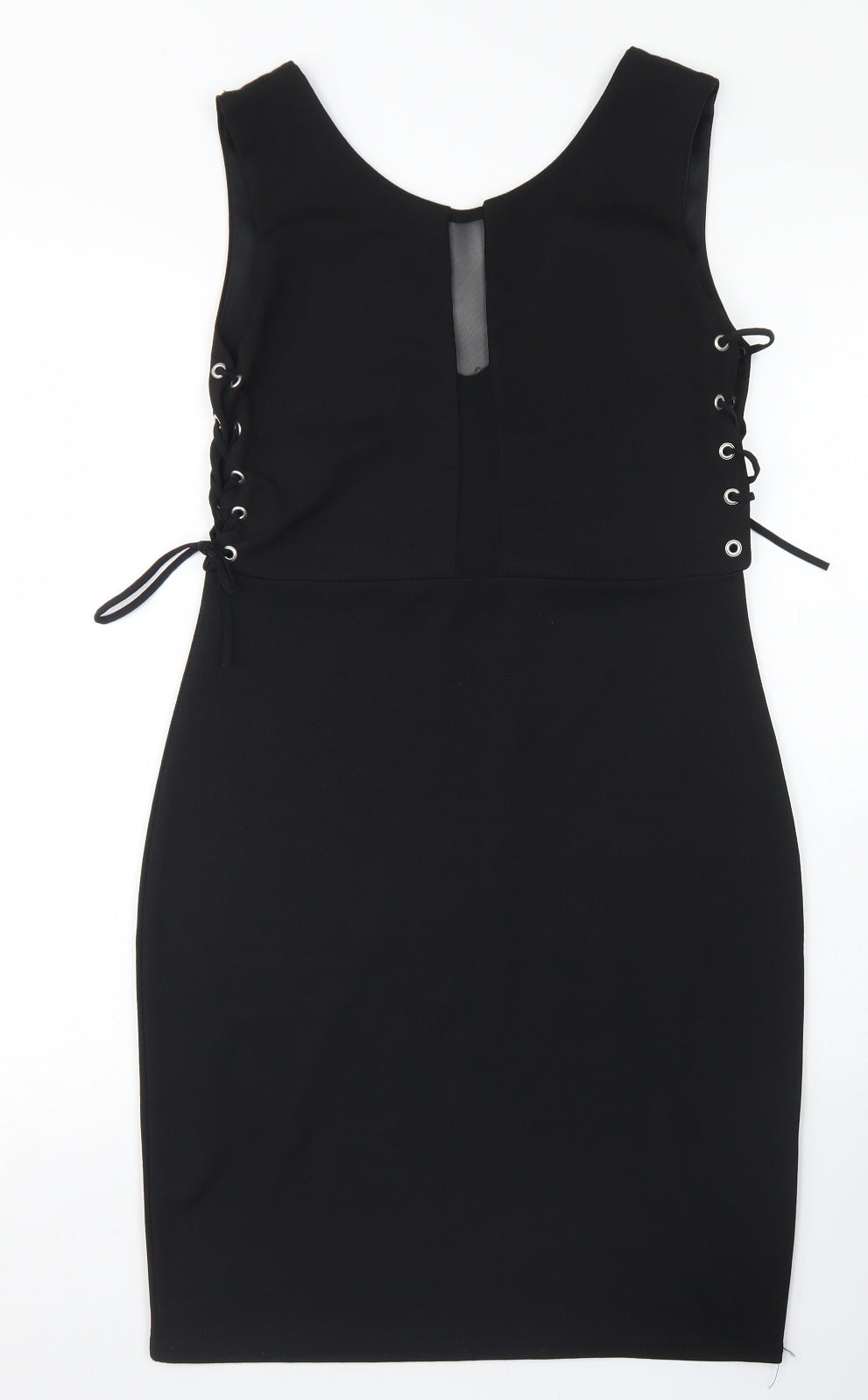 Nikka Womens Black  Polyester Pencil Dress  Size 12  Scoop Neck