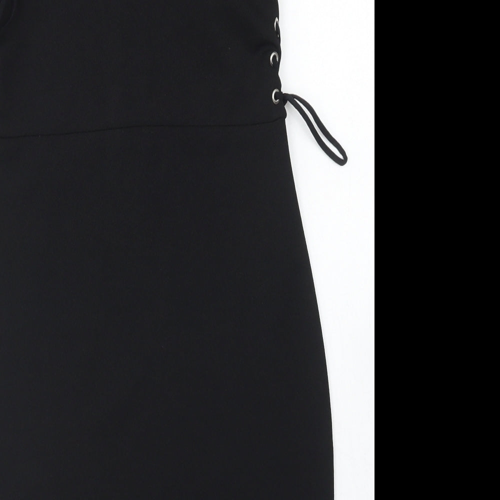 Nikka Womens Black  Polyester Pencil Dress  Size 12  Scoop Neck
