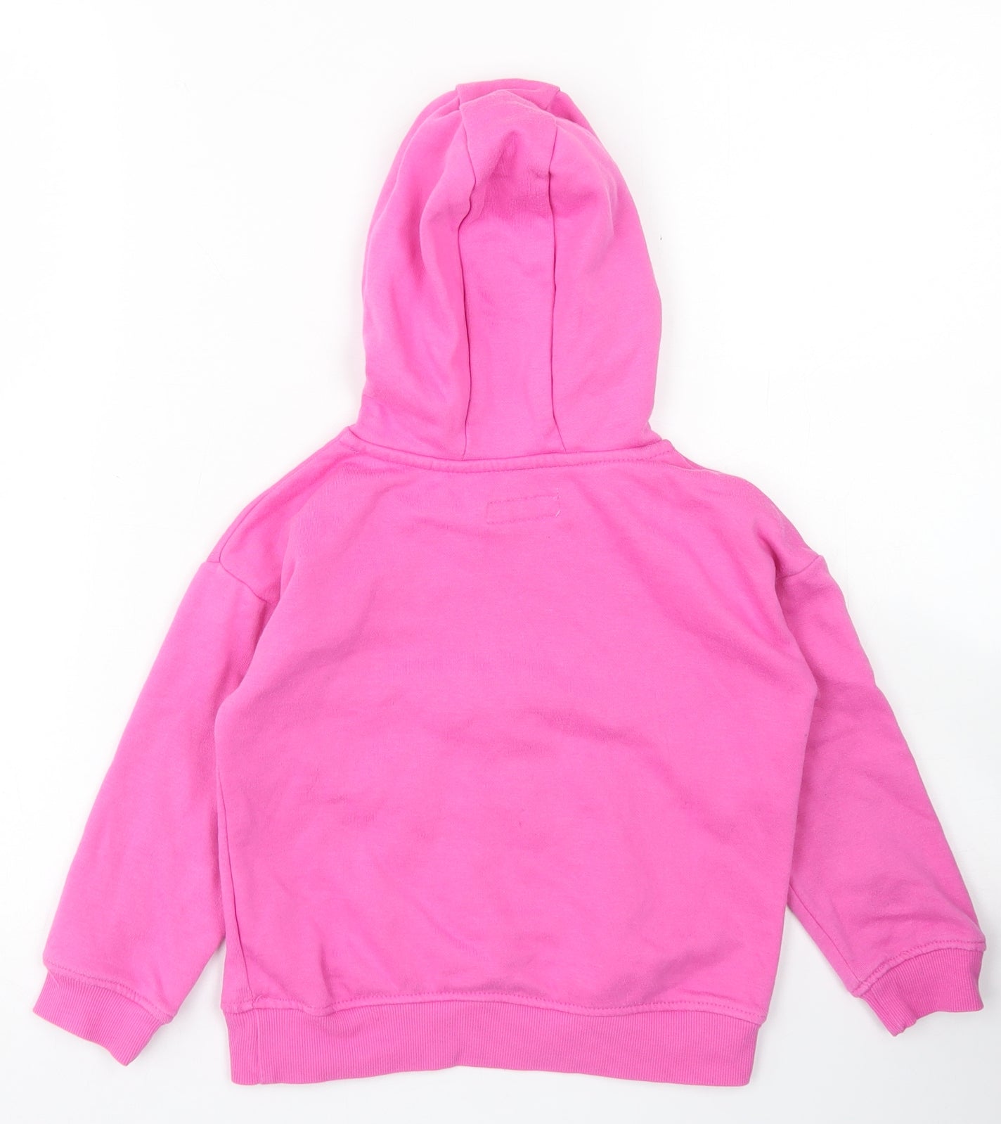 Primark Girls Pink  Cotton Pullover Hoodie Size 4-5 Years   - Super