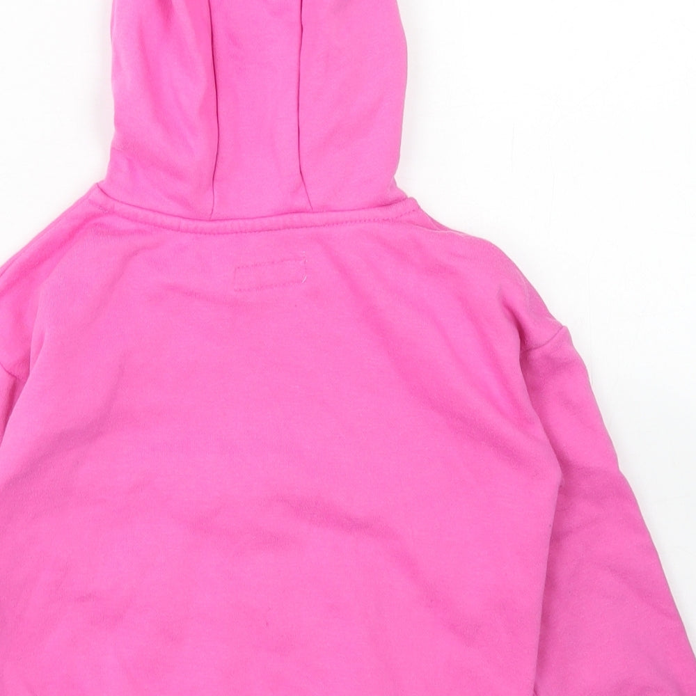 Primark Girls Pink  Cotton Pullover Hoodie Size 4-5 Years   - Super