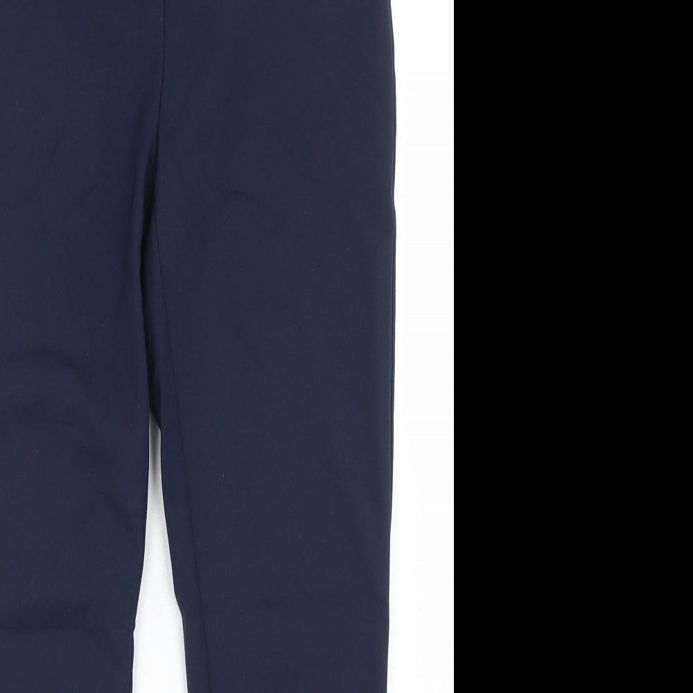 NEXT Womens Blue  Cotton Dress Pants Trousers Size 10 L25 in Regular Snap