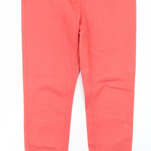 Marks & Spencer Womens Orange  Cotton Jegging Jeans Size 10 L27 in Regular