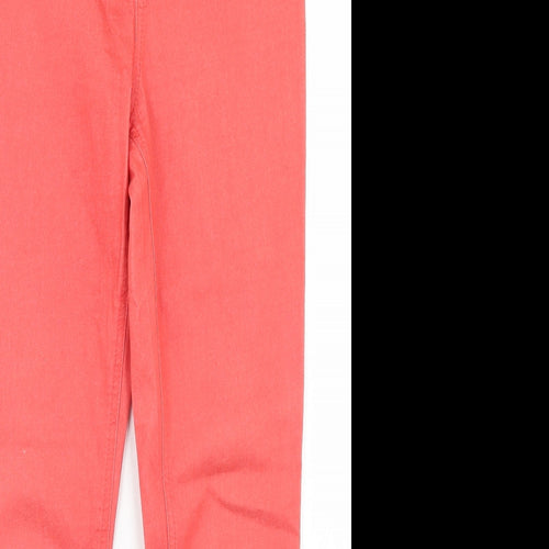 Marks & Spencer Womens Orange  Cotton Jegging Jeans Size 10 L27 in Regular