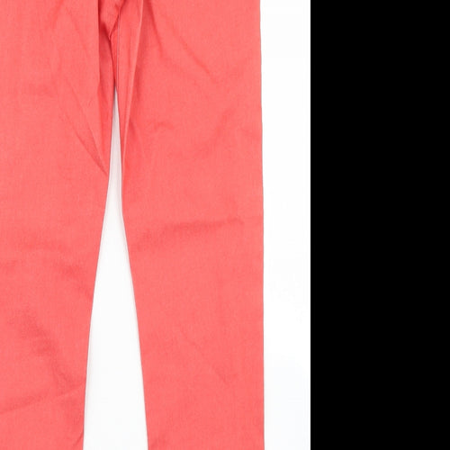 Marks & Spencer Womens Orange  Cotton Jegging Jeans Size 10 L27 in Regular