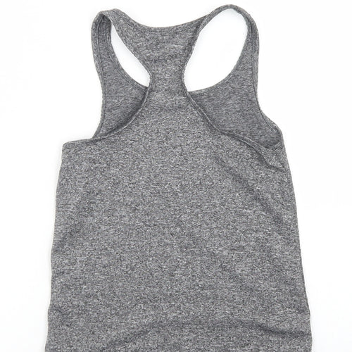 Active Girls Grey  Polyester Basic Tank Size 7-8 Years Round Neck