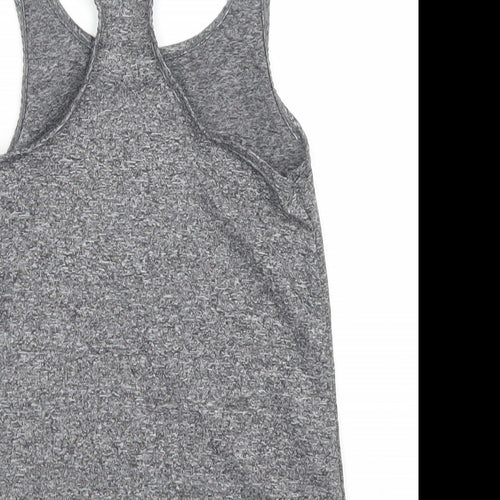 Active Girls Grey  Polyester Basic Tank Size 7-8 Years Round Neck