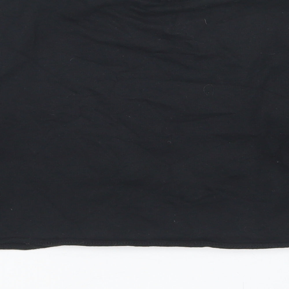 Primark Girls Black  Cotton Pullover Sweatshirt Size 7-8 Years   - Friends, Cropped