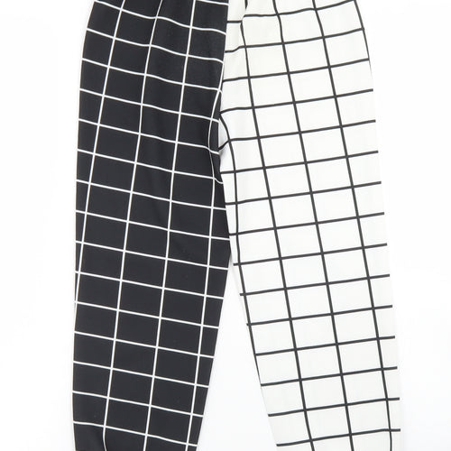SheIn Girls Black Check Cotton Jogger Trousers Size 8 Years  Regular