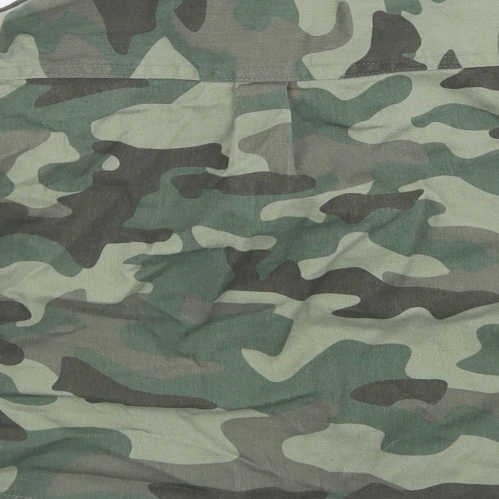 Pep & Co Girls Green Camouflage  Jacket  Size 6-7 Years  Button