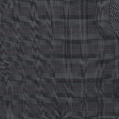 Thalassa Womens Grey Plaid Polyester Jacket Blazer Size 10   - Approximate Sizing