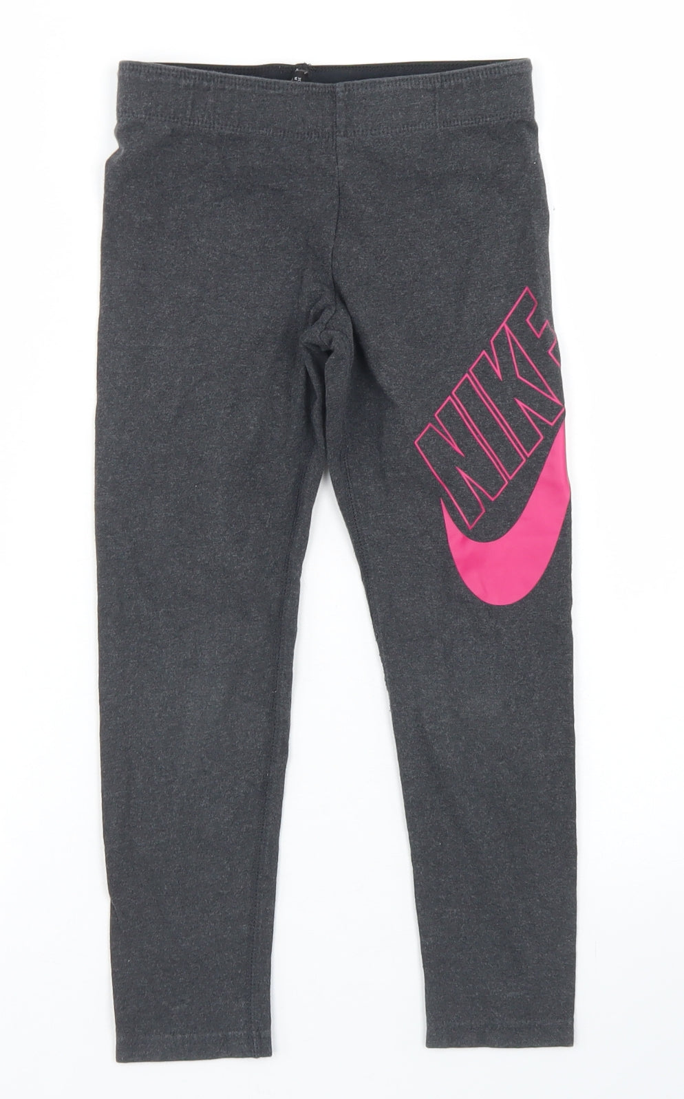 Nike Girls Grey  Cotton Jogger Trousers Size 7-8 Years  Regular